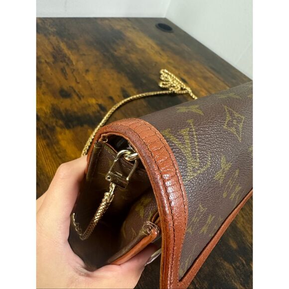 Louis‎ Vuitton Vintage Bag Pochette Dame Clutch Brown Monogram - Picture 10 of 16